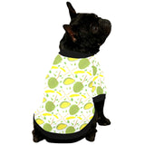 Durian pattern background All Over Print Pet Dog Round Neck Fuzzy Shirt