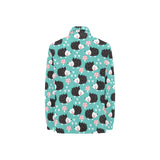 Hedgehog Pattern Print Design 03 Women's Long Sleeve Polo Shirt