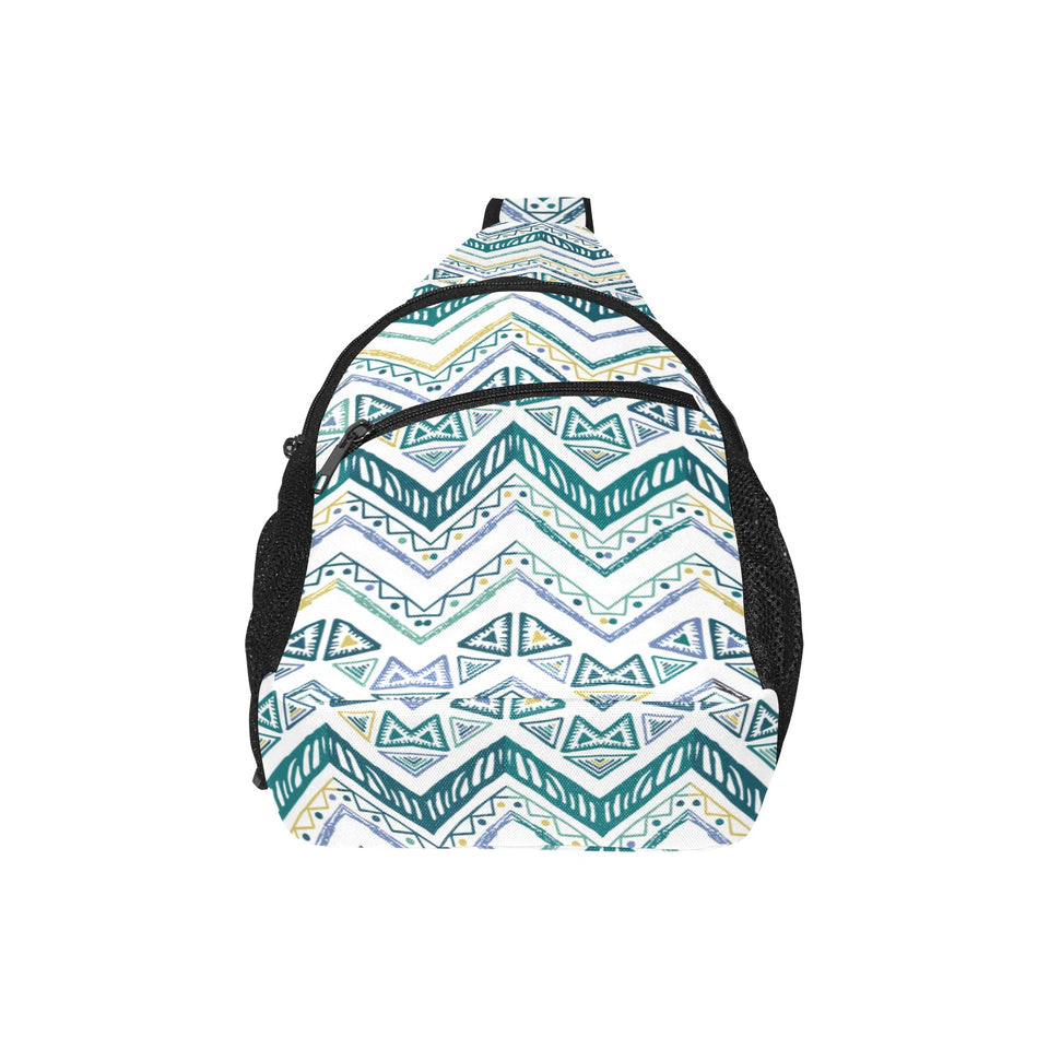 zigzag chevron paint design pattern All Over Print Chest Bag