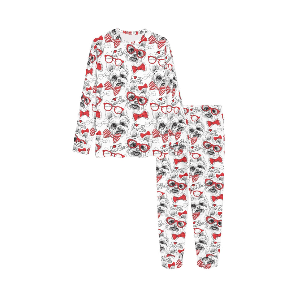 Yorkshire Terrier Pattern Print Design 04 Kids' Boys' Girls' All Over Print Pajama Set