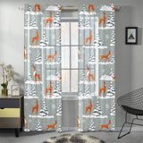 Beautiful deers Winter Christmas Gauze Curtain