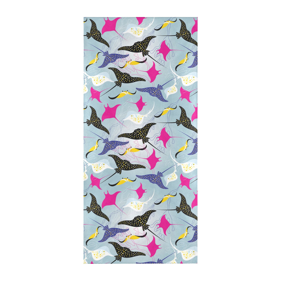 Stingray Pattern Print Design 01 Beach Towel