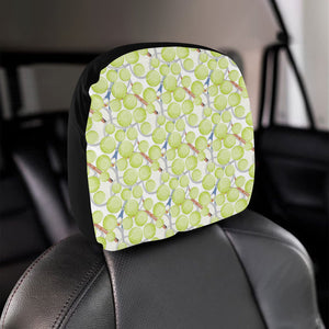 Tennis Pattern Print Design 01 Car Headrest Cover