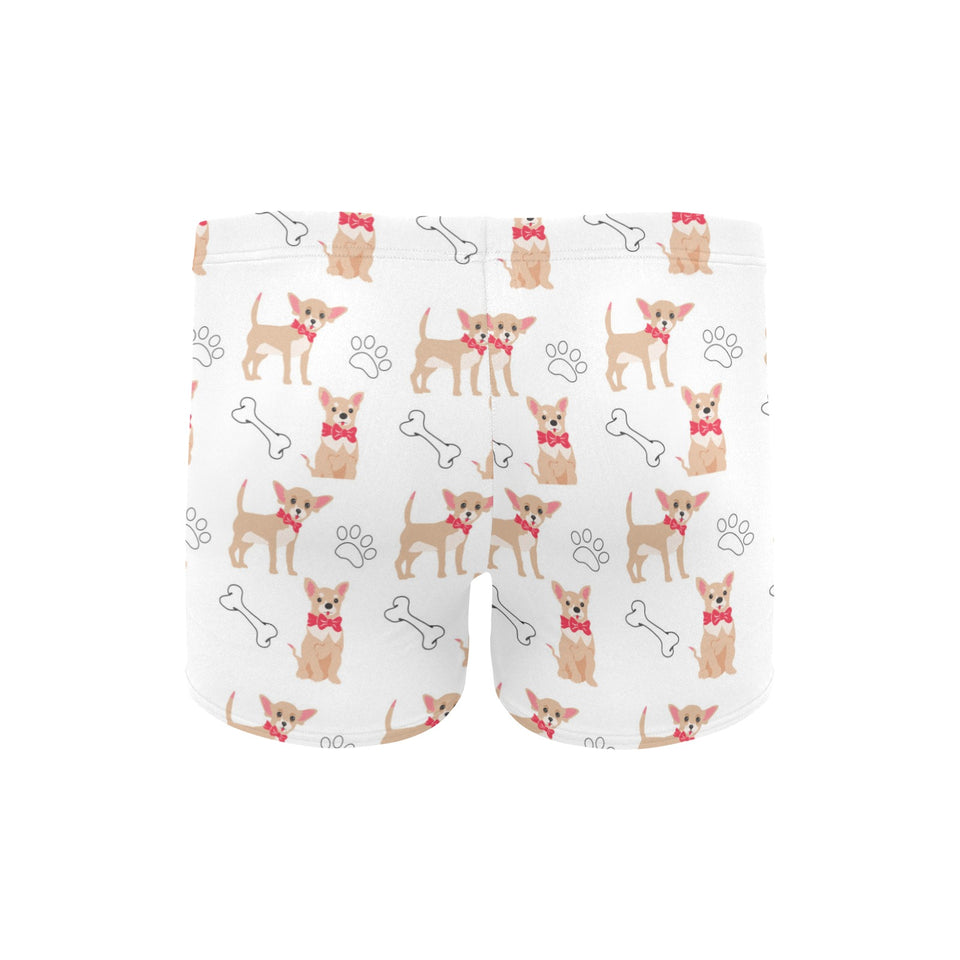 Chihuahua bone paw pattern Men's Swimming Trunks