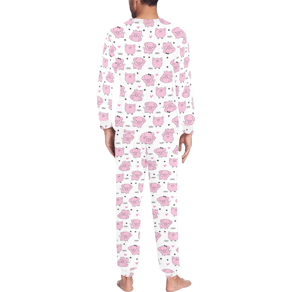 Pig Pattern Print Design 03 Men's All Over Print Pajama
