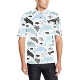 Cute dolphins Childish Style pattern Men's All Over Print Polo Shirt