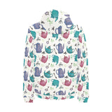 Tea pots Pattern Print Design 05 Men's Padded Hooded Jacket