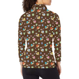 Snail Pattern Print Design 03 Women's Long Sleeve Polo Shirt