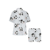 Cute cows pattern Women's V-Neck Short Pajama Set