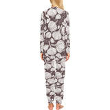 Garlic bulb dark background Women's All Over Print Pajama Set