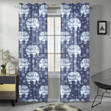 Elephant tribal design pattern Gauze Curtain