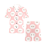 Cute sheep pattern Men's V-Neck Short Pajama Set