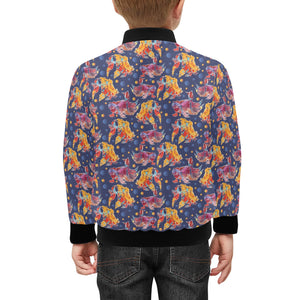 Goldfish Pattern Print Design 05 Kids' Boys' Girls' Bomber Jacket