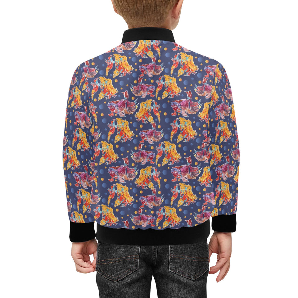 Goldfish Pattern Print Design 05 Kids' Boys' Girls' Bomber Jacket