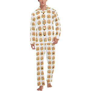 Hamburger Pattern Print Design 04 Men's Long Pajama Set