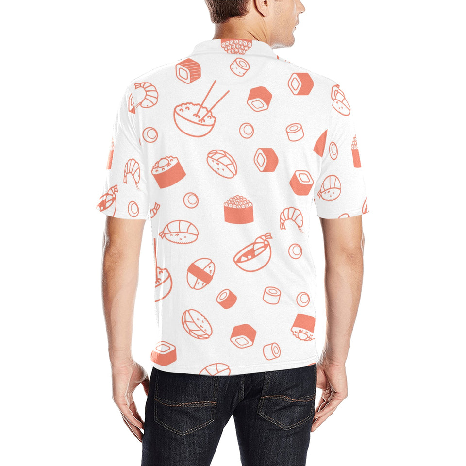 Sushi pattern Men's All Over Print Polo Shirt