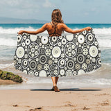 Gear Pattern Print Design 02 Beach Towel