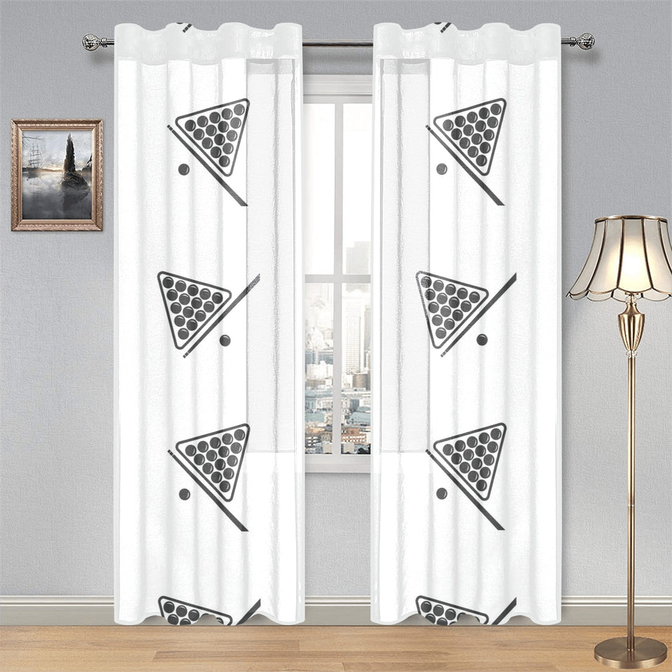 Billiard Ball Pattern Print Design 03 Gauze Curtain