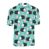 Hedgehog Pattern Print Design 03 Men's All Over Print Polo Shirt