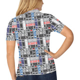 Skate Board Pattern Print Design 04 Women's All Over Print Polo Shirt