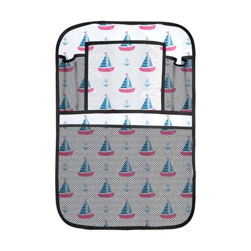 Sailboat anchor pattern Car Seat Back Organizer