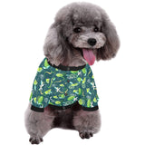 Lime ice flower pattern All Over Print Pet Dog Round Neck Fuzzy Shirt