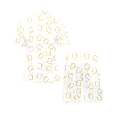 Bread Toast Pattern Print Design 01 Men's V-Neck Short Pajama Set