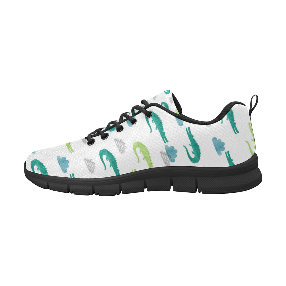 watercolor crocodile pattern Men's Sneaker Shoes