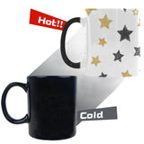 hand drawn gold black star pattern Morphing Mug Heat Changing Mug