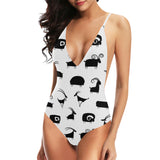Goat ram pattern Women's One-Piece Swimsuit