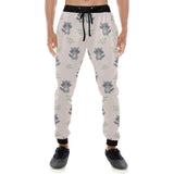 cute raccoons leaves pattern Unisex Casual Sweatpants