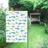 watercolor crocodile pattern House Flag Garden Flag