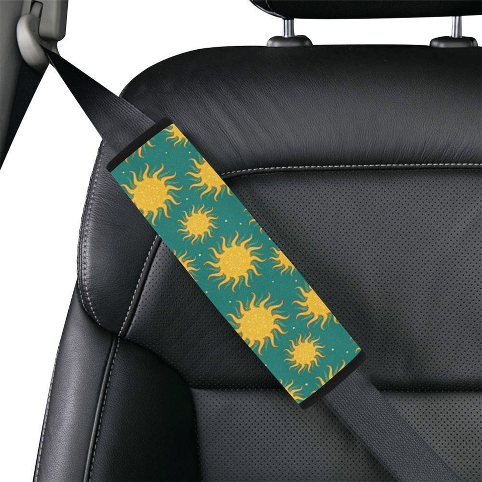 Sun green background Car Seat Belt Cover