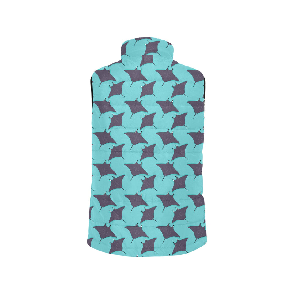 Stingray Pattern Print Design 02 Men's Padded Vest