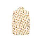 Golden Retriever Pattern Print Design 05 Women's Long Sleeve Polo Shirt