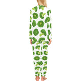 Cute broccoli pattern Women's All Over Print Pajama Set