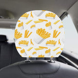 French fries white paper box pattern Car Headrest Cover