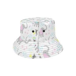 Cute elephant mouse pattern Unisex Bucket Hat