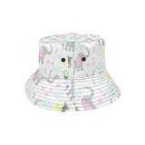 Cute elephant mouse pattern Unisex Bucket Hat