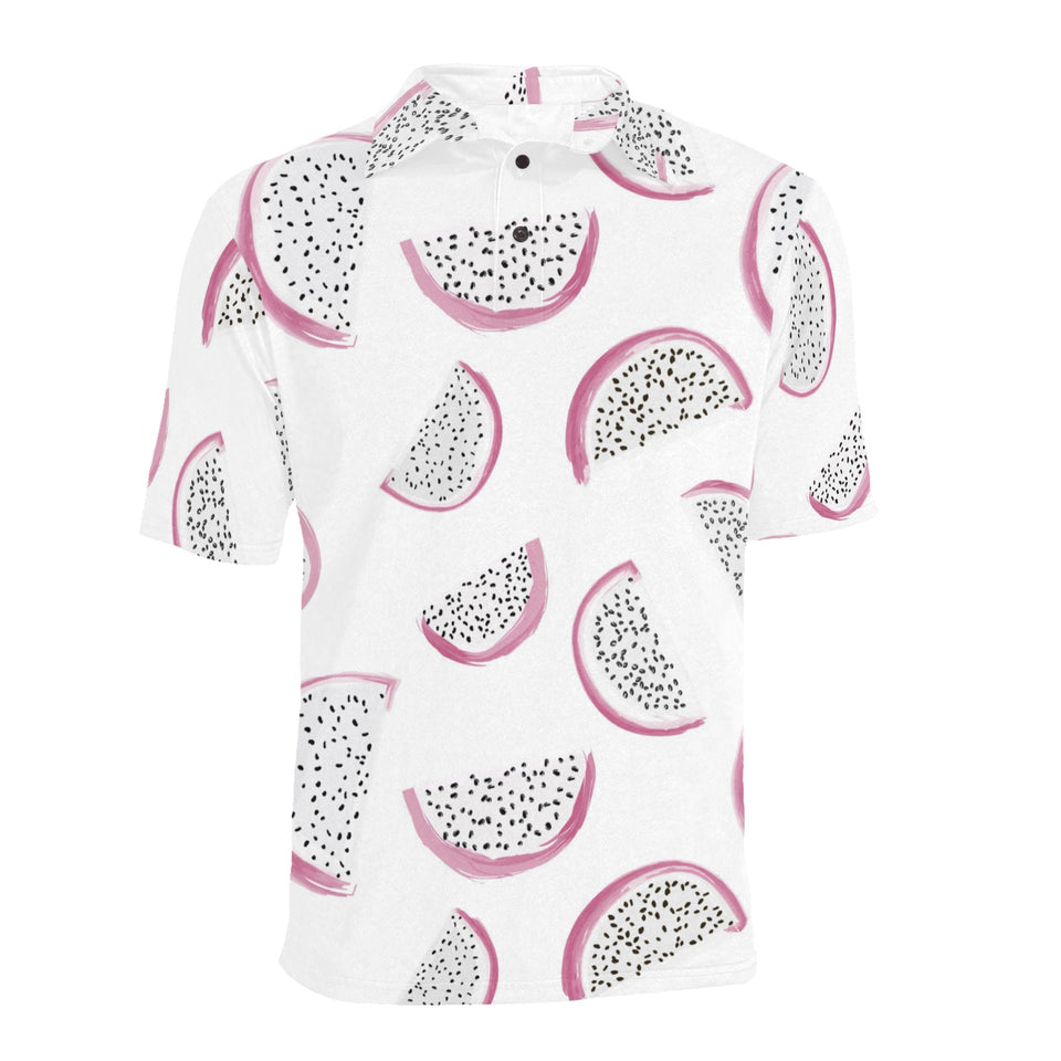 dragon fruit pattern Men's All Over Print Polo Shirt