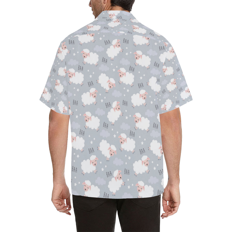 Sweet dreams sheep pattern Men's All Over Print Hawaiian Shirt