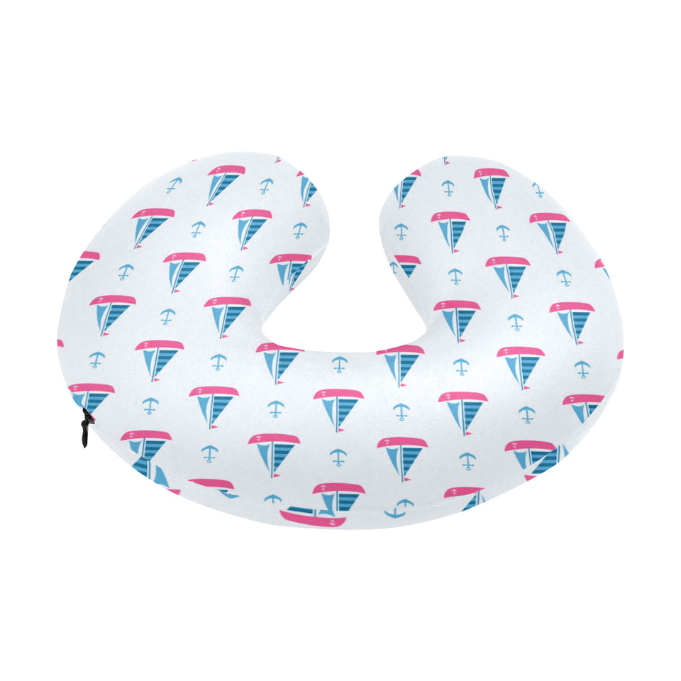 Sailboat anchor pattern U-Shaped Travel Neck Pillow