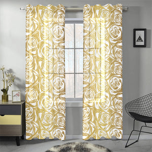 Rose Pattern Print Design 05 Gauze Curtain