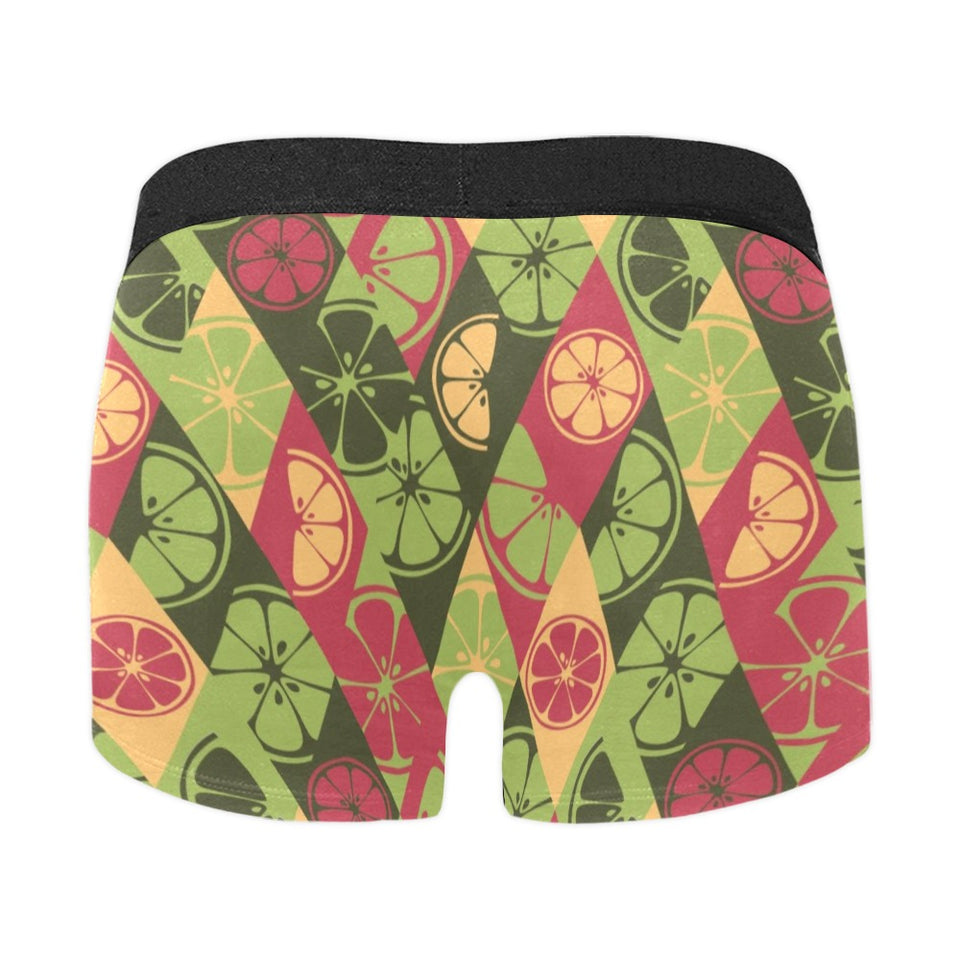 Cool Geometric lime pattern Men's All Over Print Boxer Briefs Men's Underwear