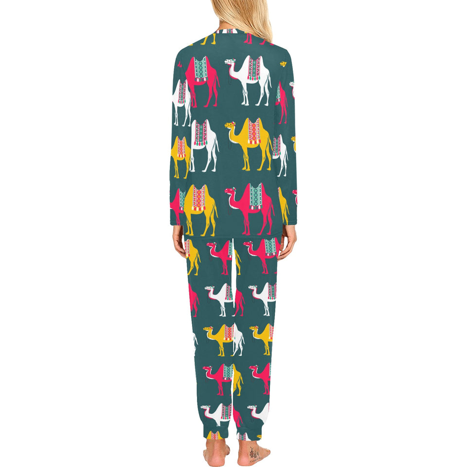 Camel pattern Women's All Over Print Pajama Set
