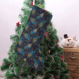 Beautiful peacock feather pattern Christmas Stocking