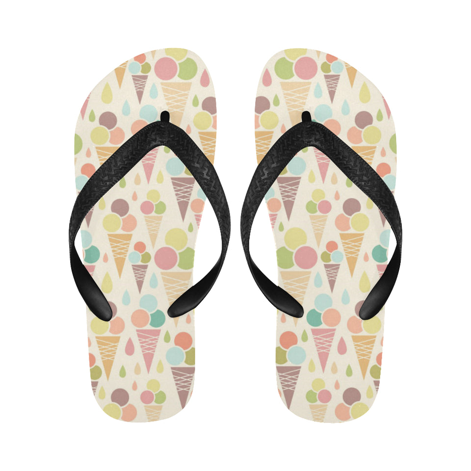 Ice cream cone pattern Unisex Flip Flops
