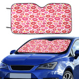 Lips Pattern Print Design 01 Car Sun Shade