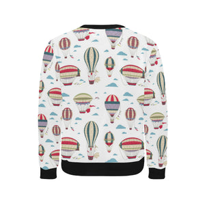 Hot air balloon pattern Men's Crew Neck Sweatshirt