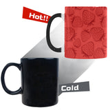 strawberry pattern red background Morphing Mug Heat Changing Mug